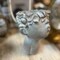 Decorative Girl Head Concrete Planter Succulent Pot for Desk Shelf Decor
